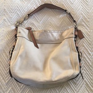Coach white shoulder bag